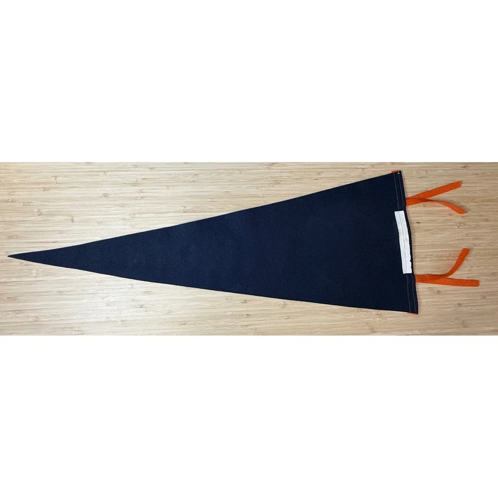 University of Virginia UVA Cavaliers Felt Pennant Navy Blue Orange 1819 Seal